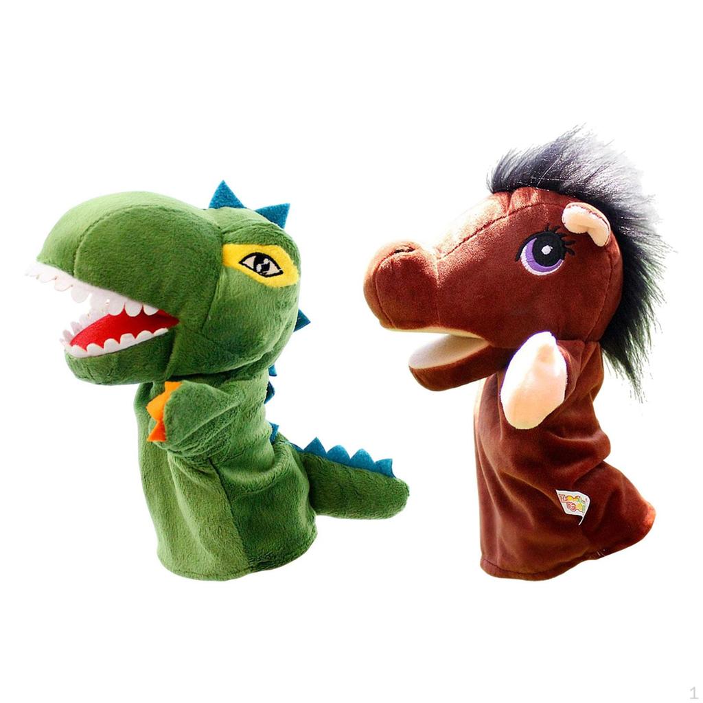 2 Hand Puppets for Children, Stuffed Animals, Decorative Toys Kids, Pretend Play, Storytelling