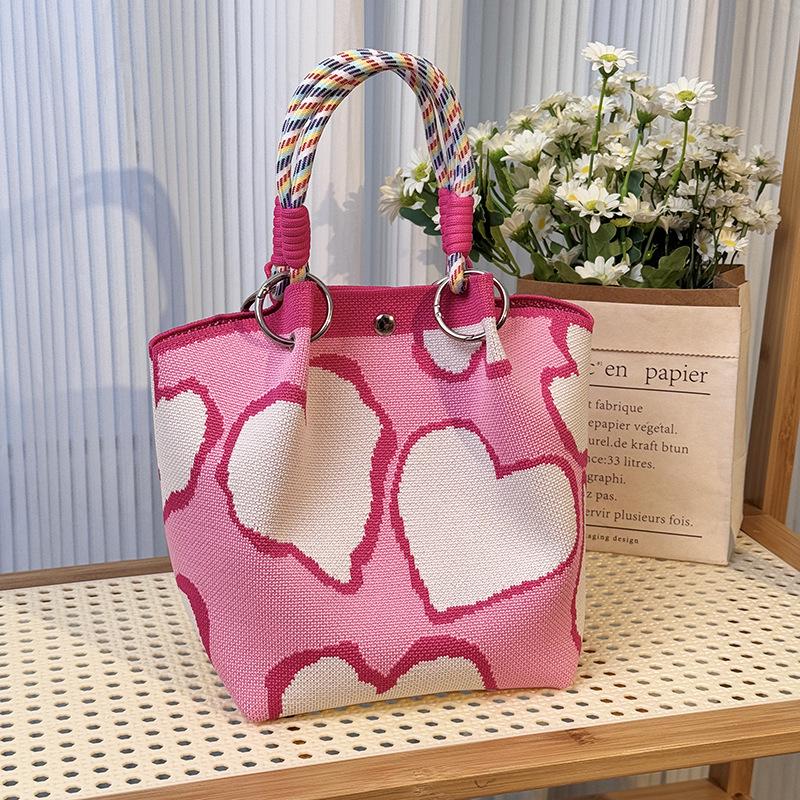 Southeast Asia Trendy Knitted Buckle Handbag - Large Capacity Commuter Tote