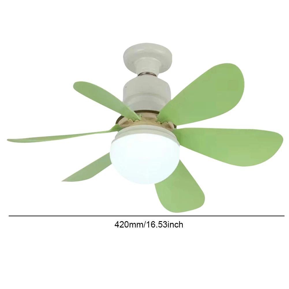 Ventilator cu priză E27 Lumină cu LED Baza E27 42cm Ventilator de tavan LED modern, cu telecomandă, candelabru, ventilator de tavan 3 viteze pentru dormitor, bucătărie