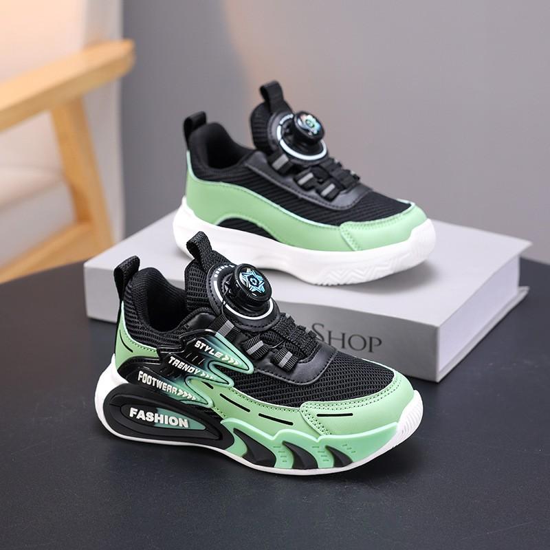 Youth Style Shoes Boys Lightweight Breathable Mesh Running Shoes Kids Outdoor Indoor Sports Slip-On Style