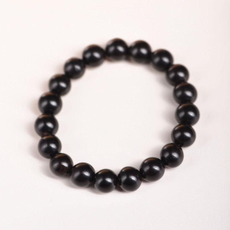 Purple and Black Sandalwood Ebony Wengwan Bracelet - 108 Buddhist Prayer Beads, Small Gift Item.
