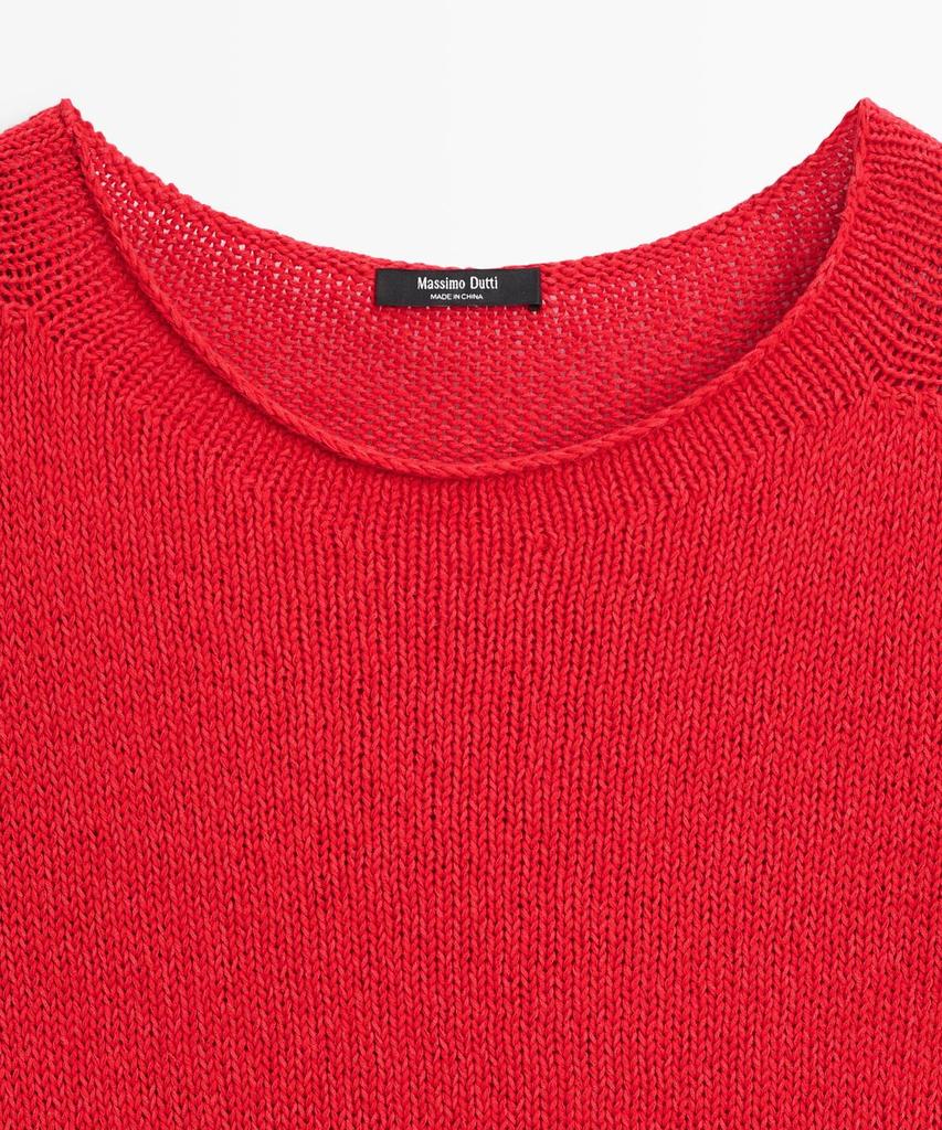 Masimodutti Asymmetric Cut Knit Sweater