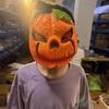 Halloweenská hororová maska ďábla, maska dýně, vtipná cosplay maska pro hraní rolí, démonický teror, karnevalová párty, kostýmní rekvizity
