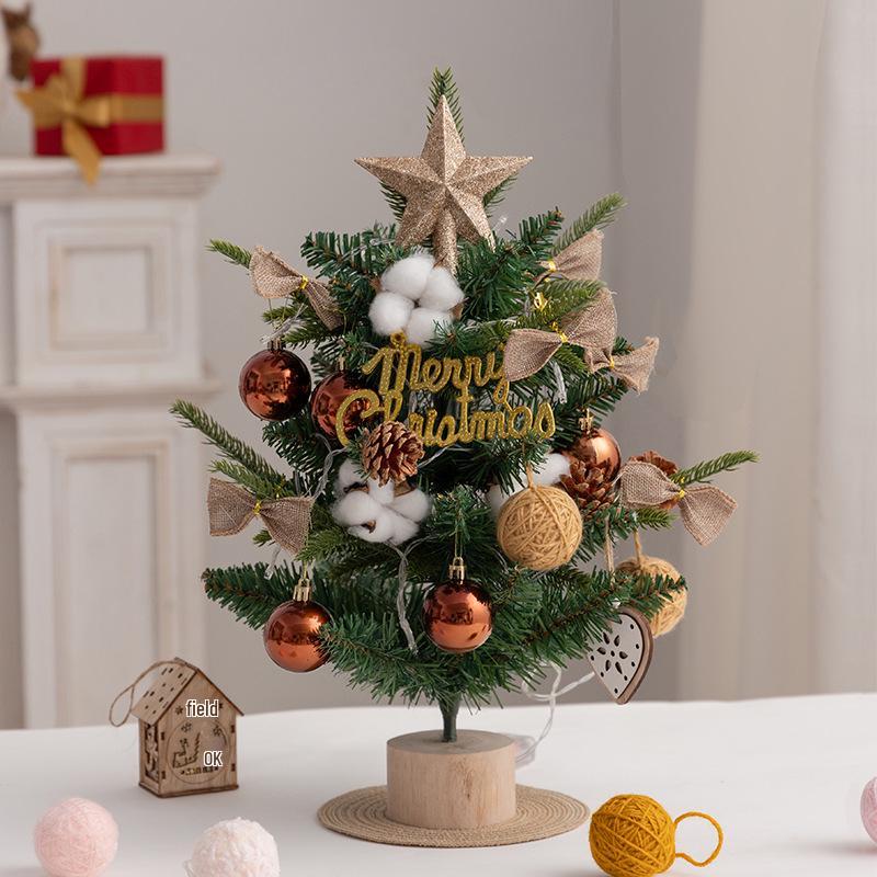 45cm PE Mini Desktop Christmas Tree Set with Ornaments
