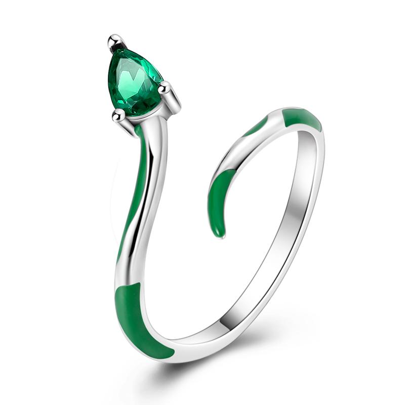 Adjustable Ring 925 Silver Fire Dragon Blossom Flower Clover Open Rings For Women Wedding Jewelry Gift