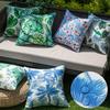 Kleine und frische Outdoor-Druck-Kissenhülle Sanwei Sonnenblumenblatt Lendenkissen Garten Hof Sofa Stuhl Dekoration Wasserdichte Kissenhülle
