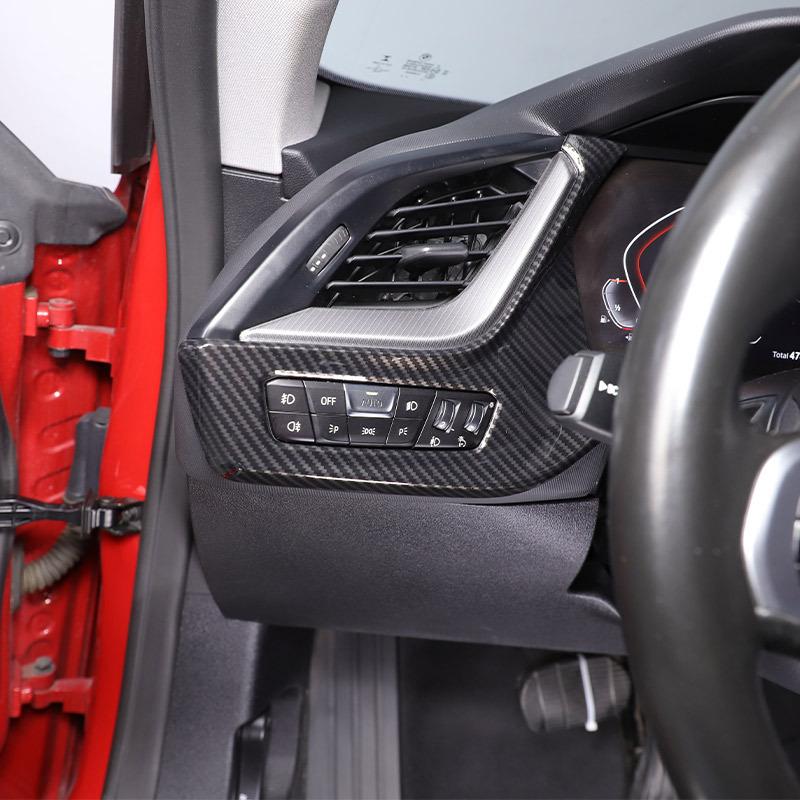 For BMW 1 Series 2 Series F40 F44 -2024 ABS Carbon Fiber Car Central Control Air Outlet Decorative Frame Sticker Accessories