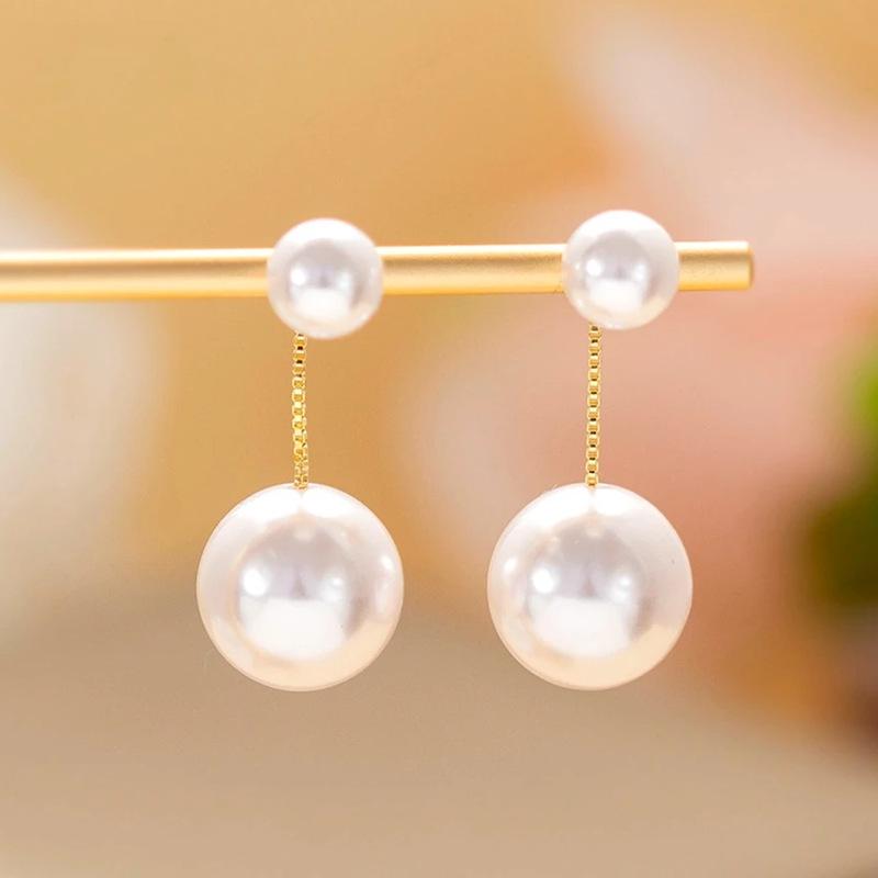 

Pearl Drop Silver Stud Earrings 2024: Trendy Minimalist Korean Style with Influencer Appeal