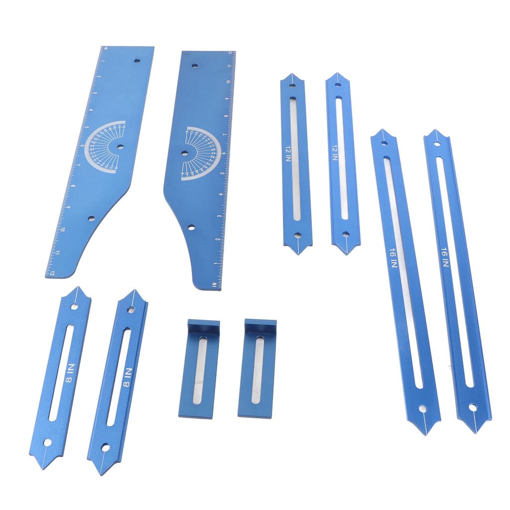 Stair Tread Template Tool Jig Aluminum Alloy Length Depth Measuring Gauge with Case for Layout