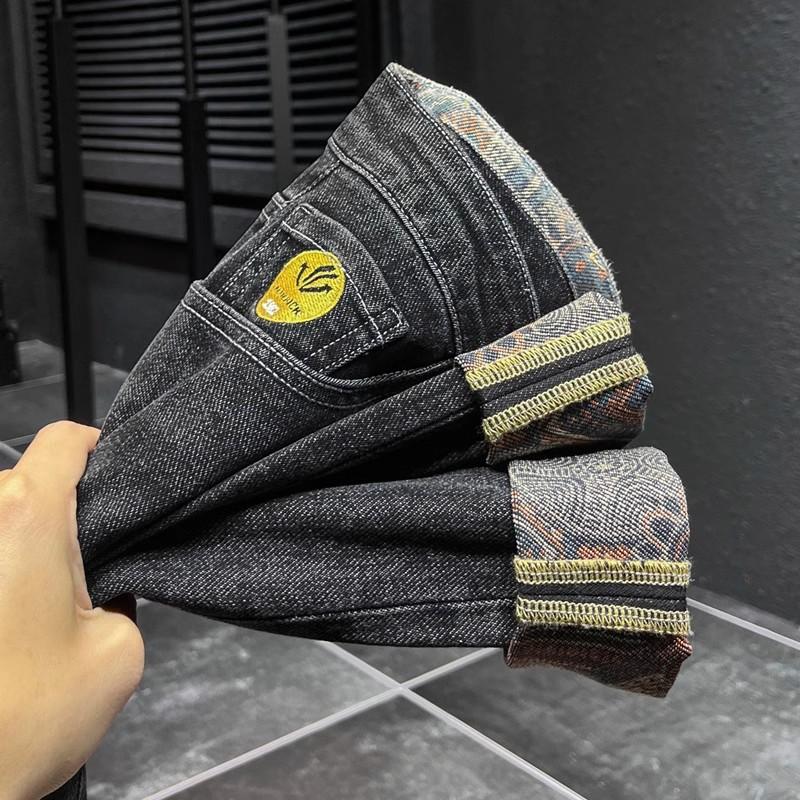 Trendy Men's Jeans Elastic Slim Fit Skinny New Youth High-End Soft Slimming Versatile Long Pants