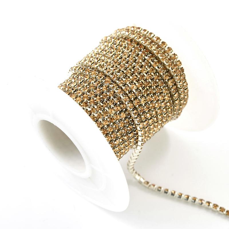 Crystal Rhinestone Chain, Glass Dense Claw Chain, Clothing Accessories Diy Wedding Accessories, Decorative Accessories