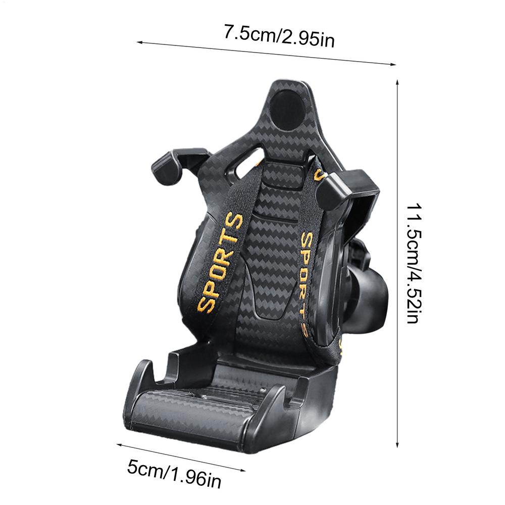 Car Phone Holder Racing Seat Shape Auto Air Vent Mobile Phone Clip 360 Degree Rotatable Car Cellphone Rack For Car Interior