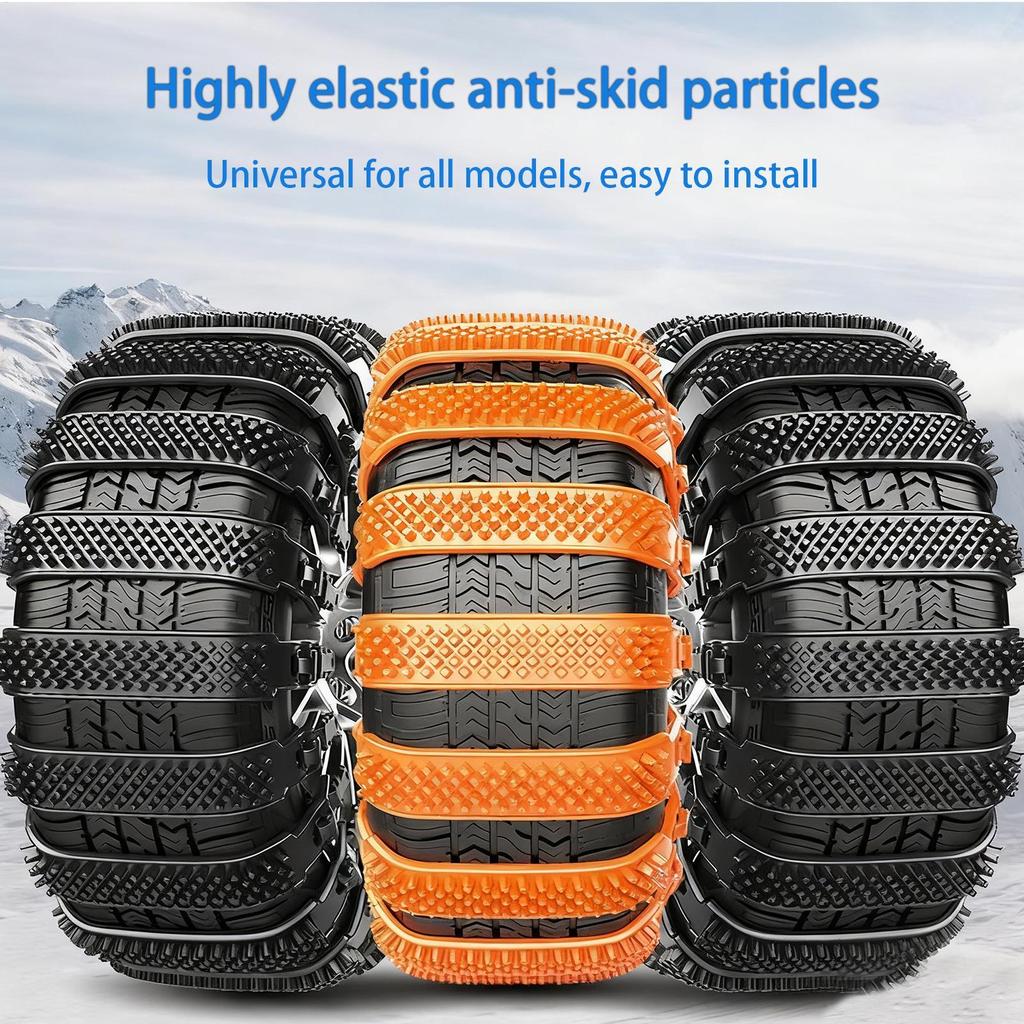Tire Chains 10piece Anti-Slip Tyre Ties Belts Tire Chains For Cars For Ice Winter Hiking Trailer Offroad Lawn Fishing