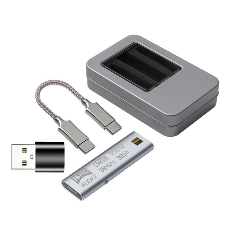 

Підсилювач для навушників CS43198 Чіп декодування DSD64-258 384KHz 32Bit Dongle Підсилювач USB C до 3.5мм Підсилювач для навушників 1