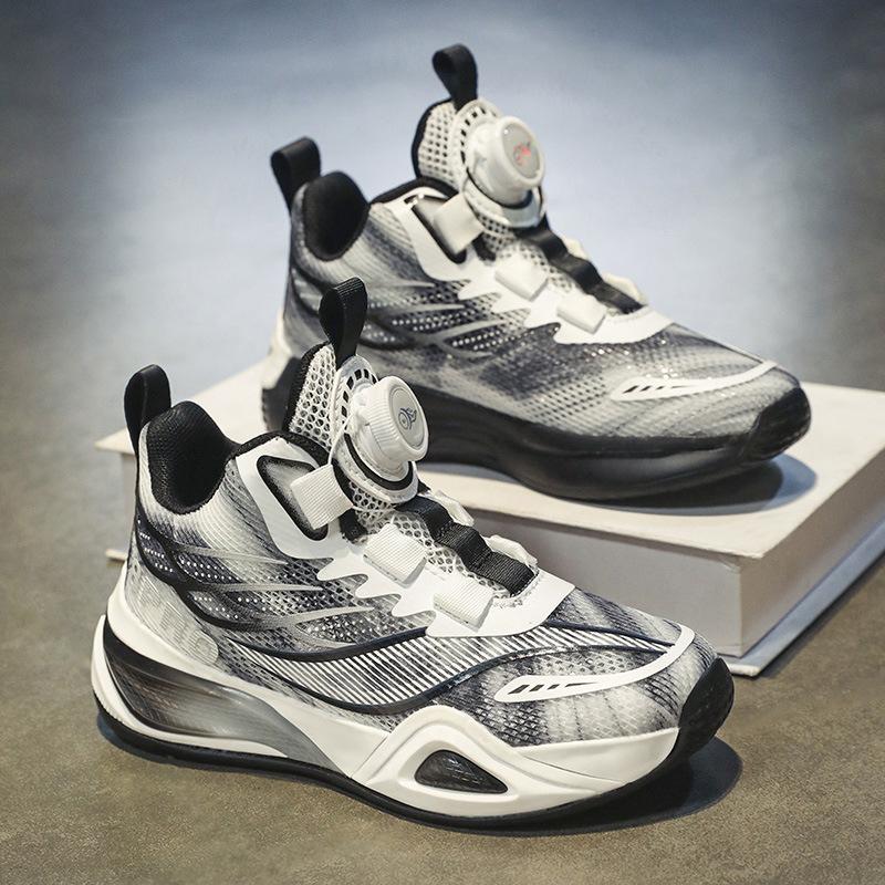 Boys shoes 2025 basketball shoes summer single net primary school children breathable sports shoes girls middle school children running shoes