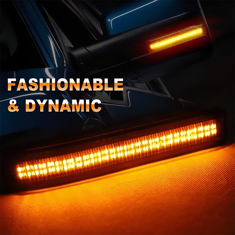 LED Dynamic Turn Signal Light Flowing Water Side Mirror Signal Blinker lamp for Ford F-150 Raptor 2010 2011 2012 2013 2014 12V