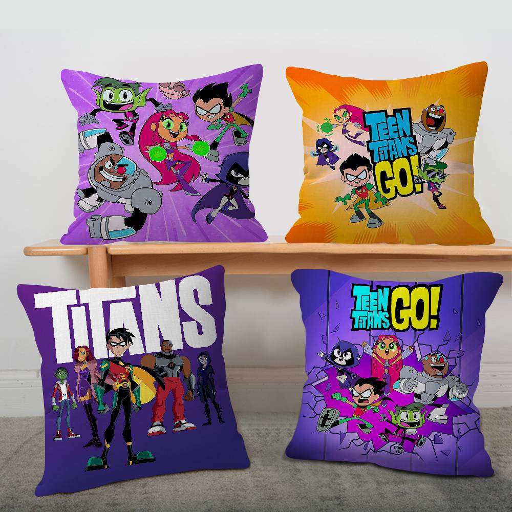 T-Teen T-Titans Go Pillowcase toon Gift Cushion Cover Bedroom Home Sofa Chair Seat Decor pillow case