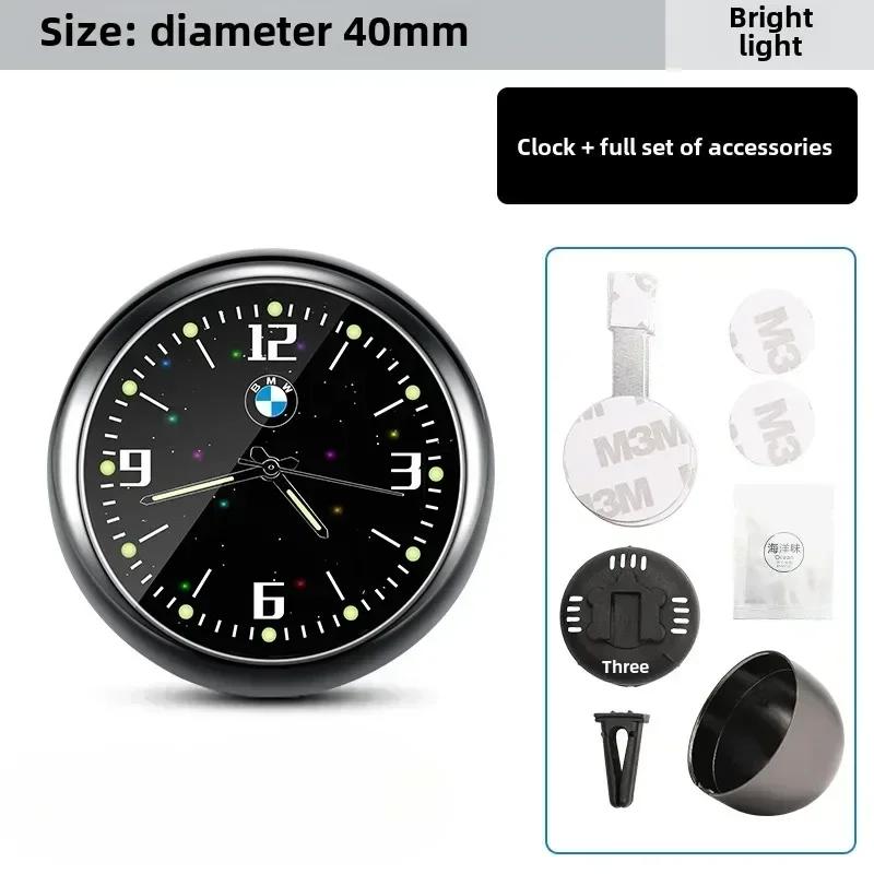 BAAY1 Car Sticker For BMW Car Interior parts mini Clock Watch Auto Electronic Quartz Watch For BMW M E46 E90 E60 F30 F10 E39 E36 F20