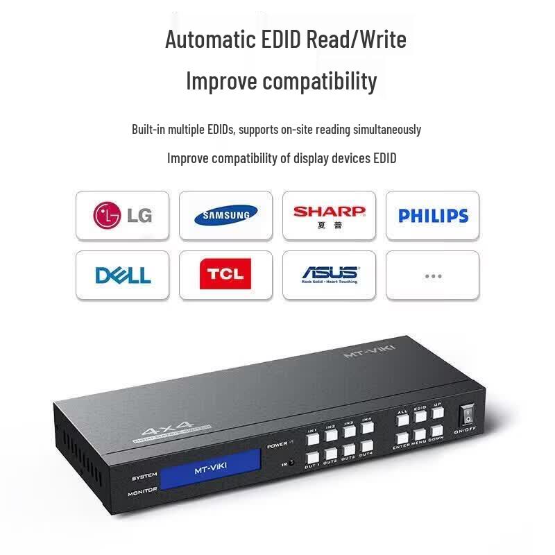 MT-viki 4x4 HDMI Matrix Switcher with Seamless Switching & Video Wall
