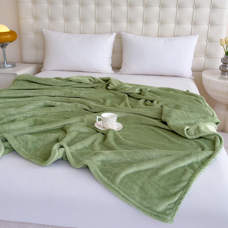 All-Season Luxury Flannel Blanket - Small, Double-Sided Fleece for Office or Home Use