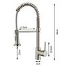 Küchenspüle, Kupfer-Pull-Küchenarmatur, Doppelauslass, wassergekühlt, heißes Waschbecken, Waschbecken, Feder-Wasserhahn
