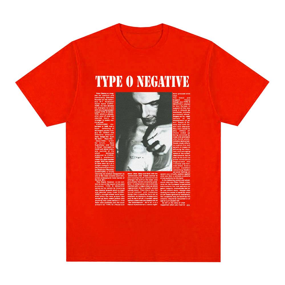 Type O Negative T Shirt Unisex Women Clothing Gothic Metal Rock Band Tshirts 100 Cotton Casual Short Sleeve Tee Shirt Oversized