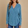 Women's Fashionable Color Round Neck Long Sleeved Loose Pullover Top