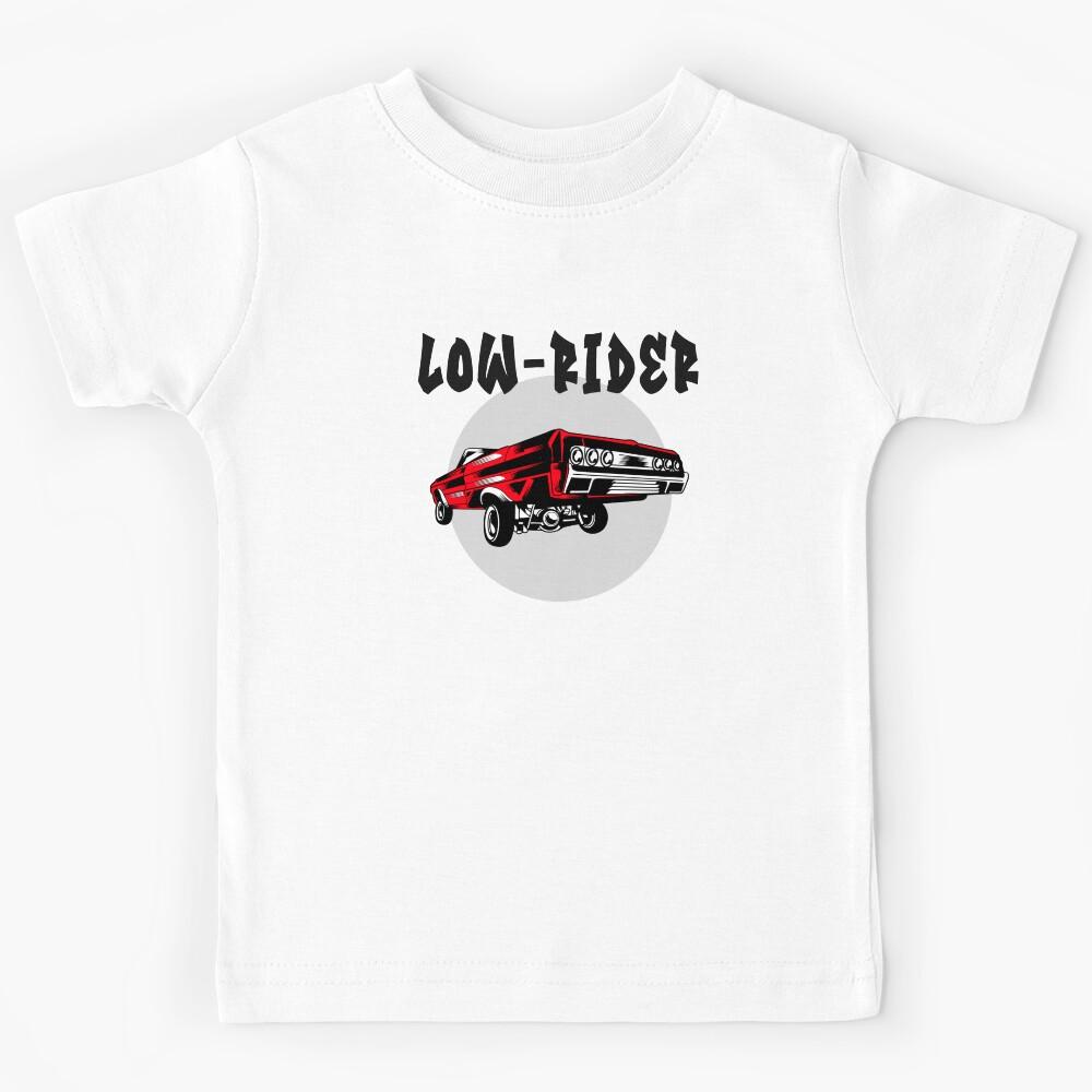 Low Rider Red Cartoon Lowrider Hot Rod Kids T-Shirt 140