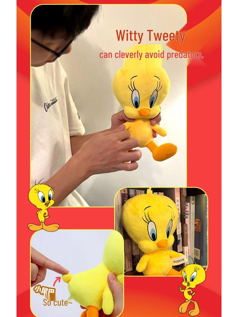 Looney Tunes Bugs Bunny & Tweety Plush Toy - Cute Rabbit Stuffed Animal Birthday Gift for Kids