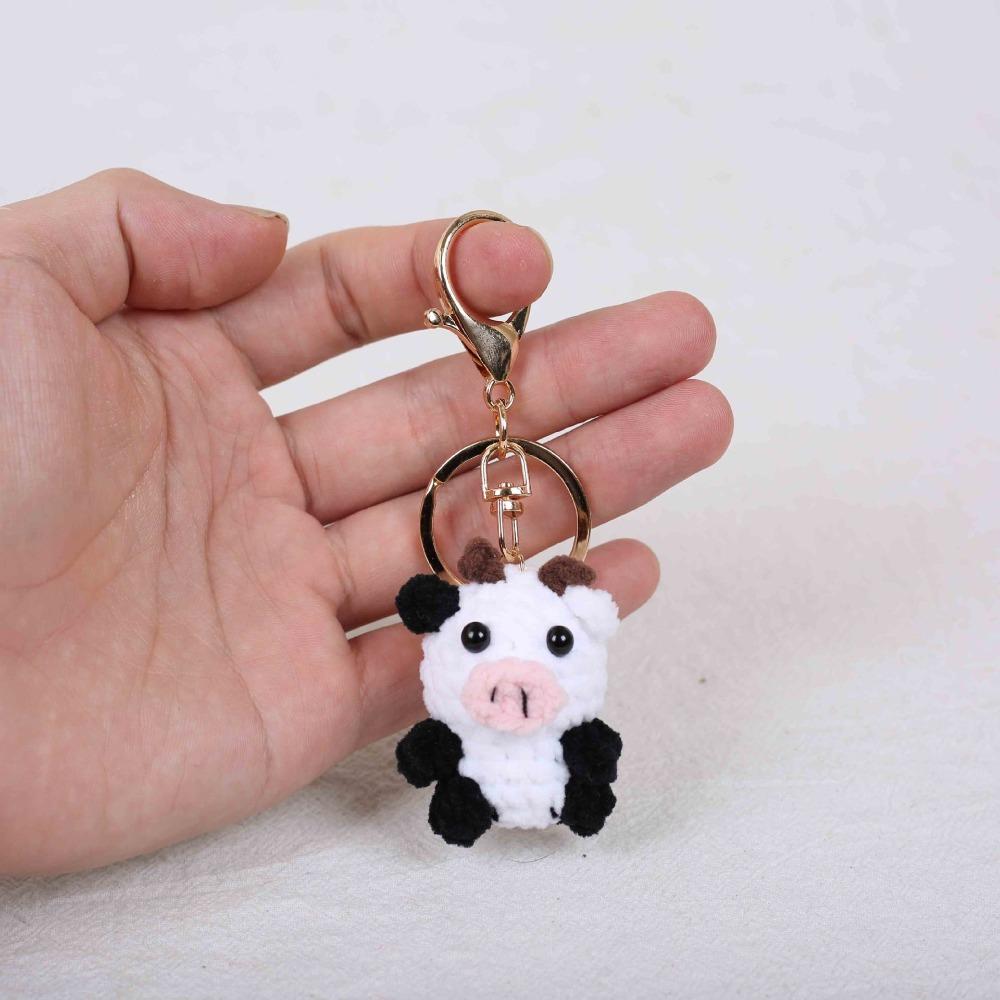 Handmade Chinese Zodiac Keychain Knitting Mini Size Monkey Keychain Creative Weaving Custom Design Animal Crochet Keychain