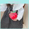 Peach Fruit Cute Shoulder Bag For Girls With Pearl Chain Strap Ideal For Daily Use