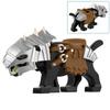 MOC Medieval Wolf Building Blocks Castle Army Knight Soldiers Figures Mount Animal Bricks Toys Gift DF004
