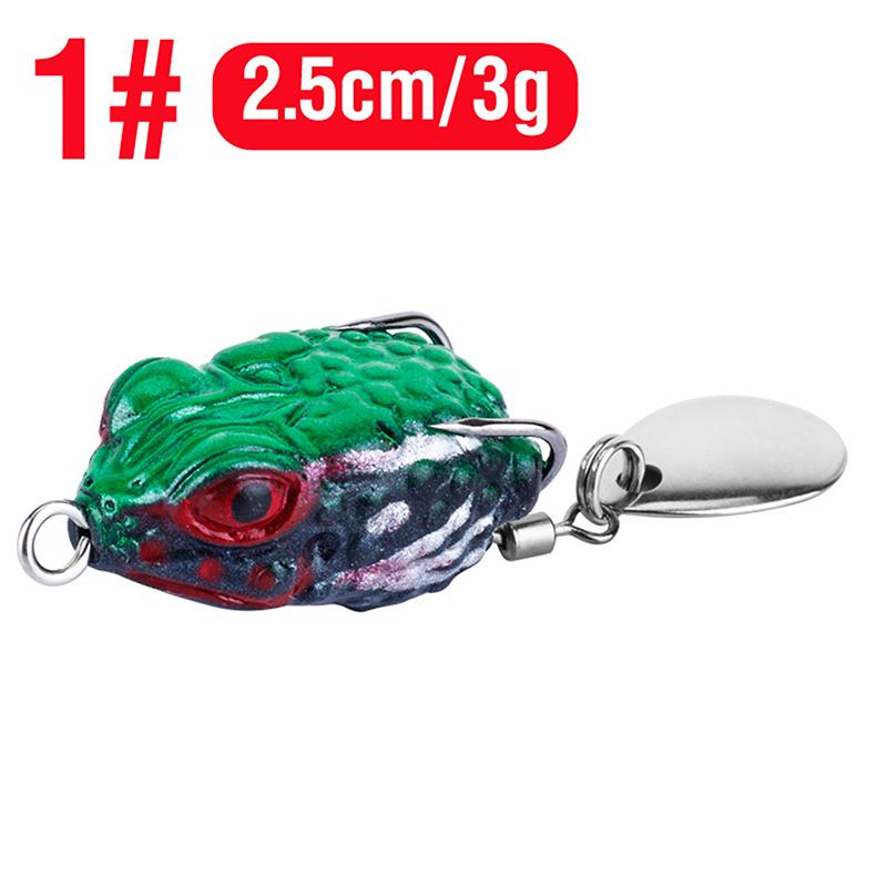 

Outdoor Luya Long-Range Thunder Frog 2.5Cm/3G Mini Frog Hits Black Software Toad Frog Double Hook Noise Sequins