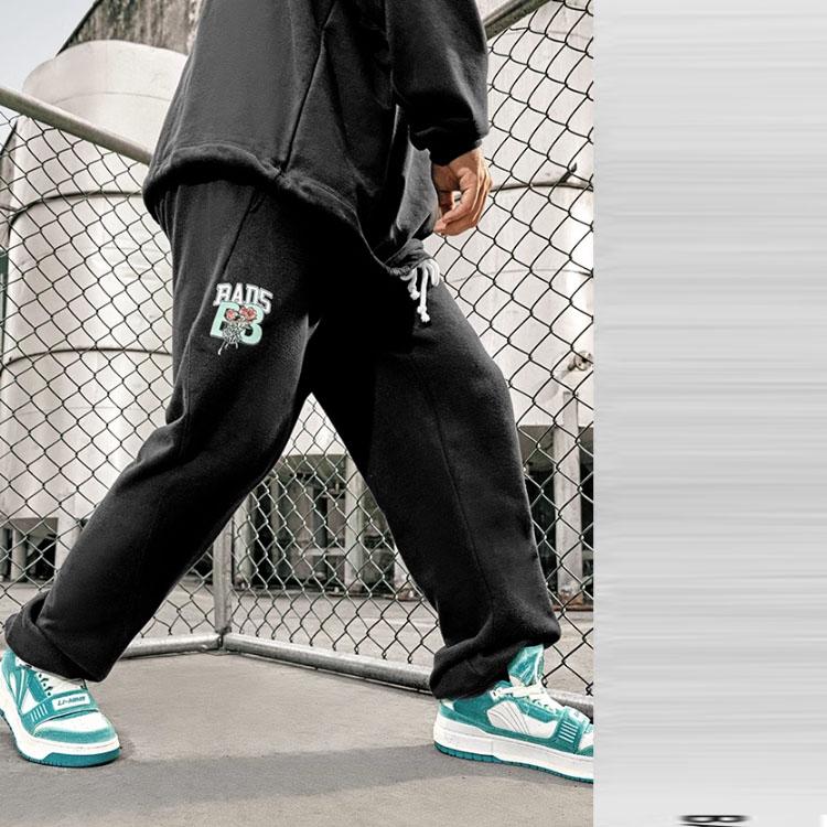 Li Ning Badfive Elastic Waist Casual Pants Men Bottoms Black AKLTC49-2