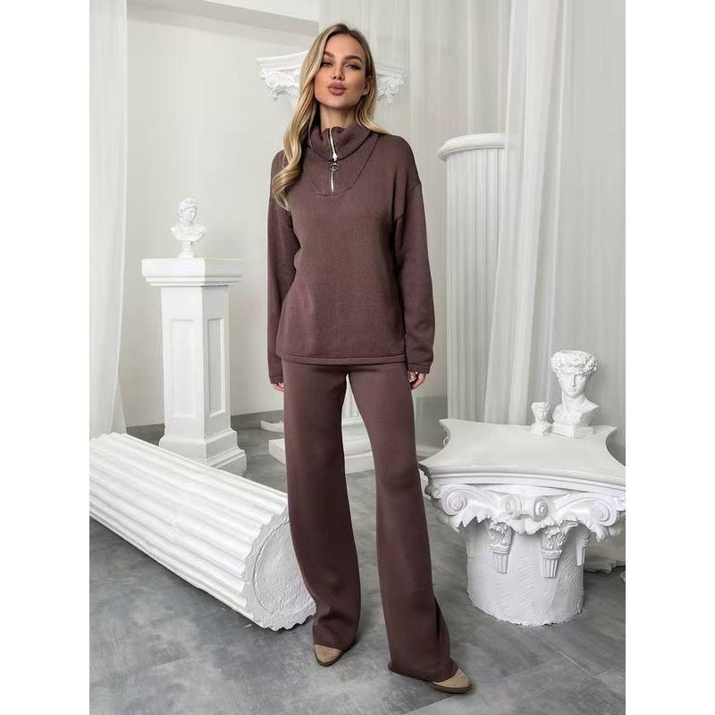 Fashion Wind New Arrival Fashion Loose Casual Knitting Sweater Pants Suit Sweater and Pants Set