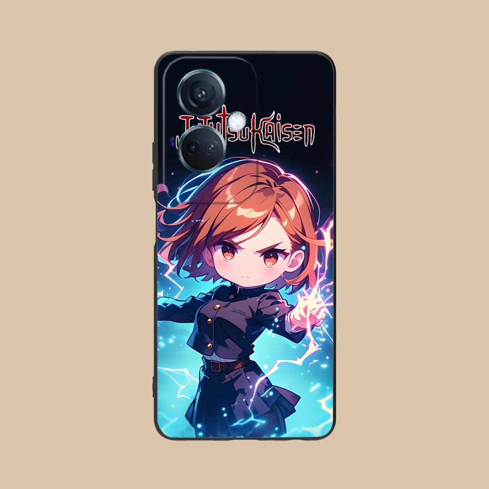 Jujutsu Kaisen Nobara Mobile Phone Case for OPPO Reno 14 13 12 11 10 9 8 7 6 5 F T Pro 5G Colorful Printing Cover Cover Pretty
