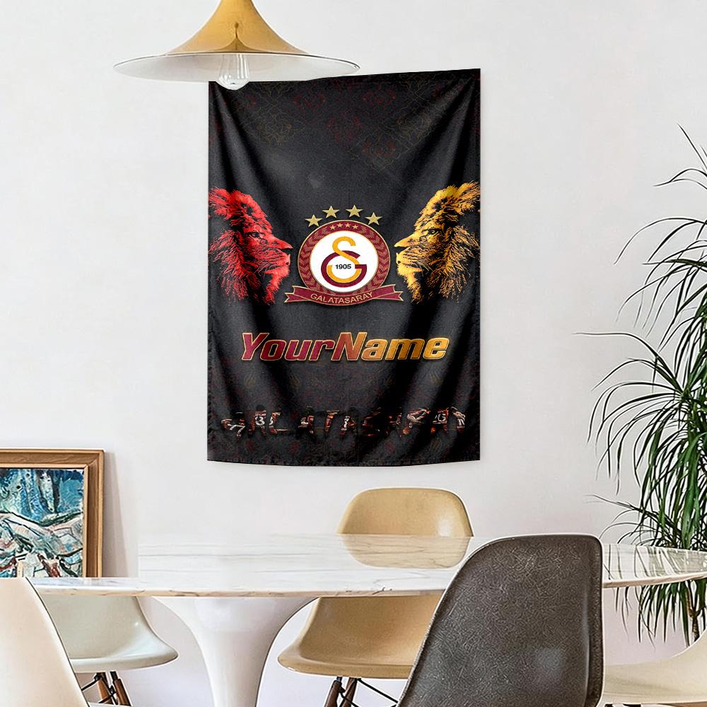 Galatasaray Custom Your Name Wall Decor Tapestry Art For Pet Memorial Birthdaywedding Party Backdrop Family Gift