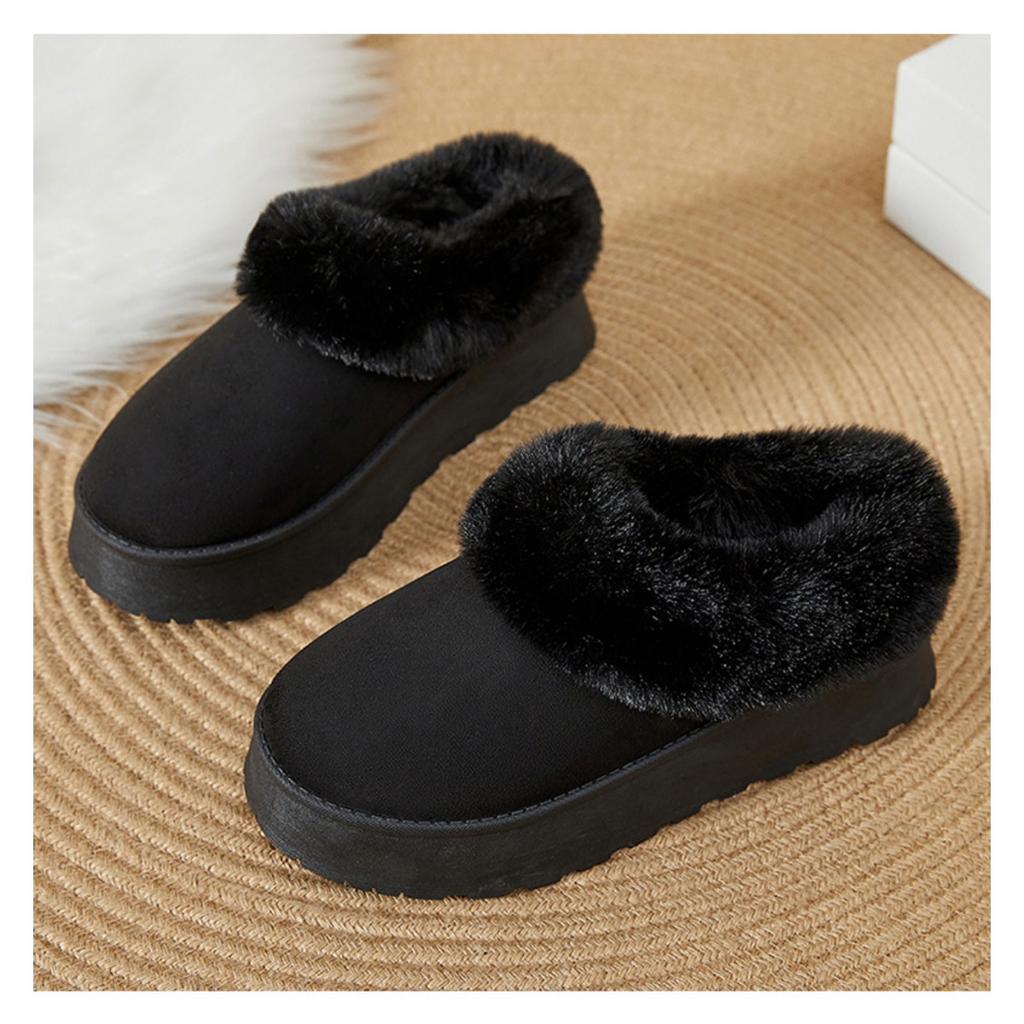 Women's New Autumn and Winter Thick Soled Snow Boots, Casual and Warm, Thick Soled Bread Shoes with Plush and Warm Cotton Shoes
