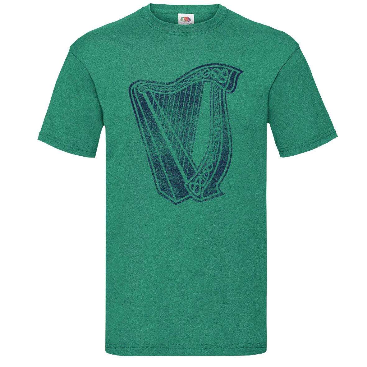 Irish Harp T-shirt Home Nations Ireland Dublin Birthday Gift IRL Football Fan 3XL
