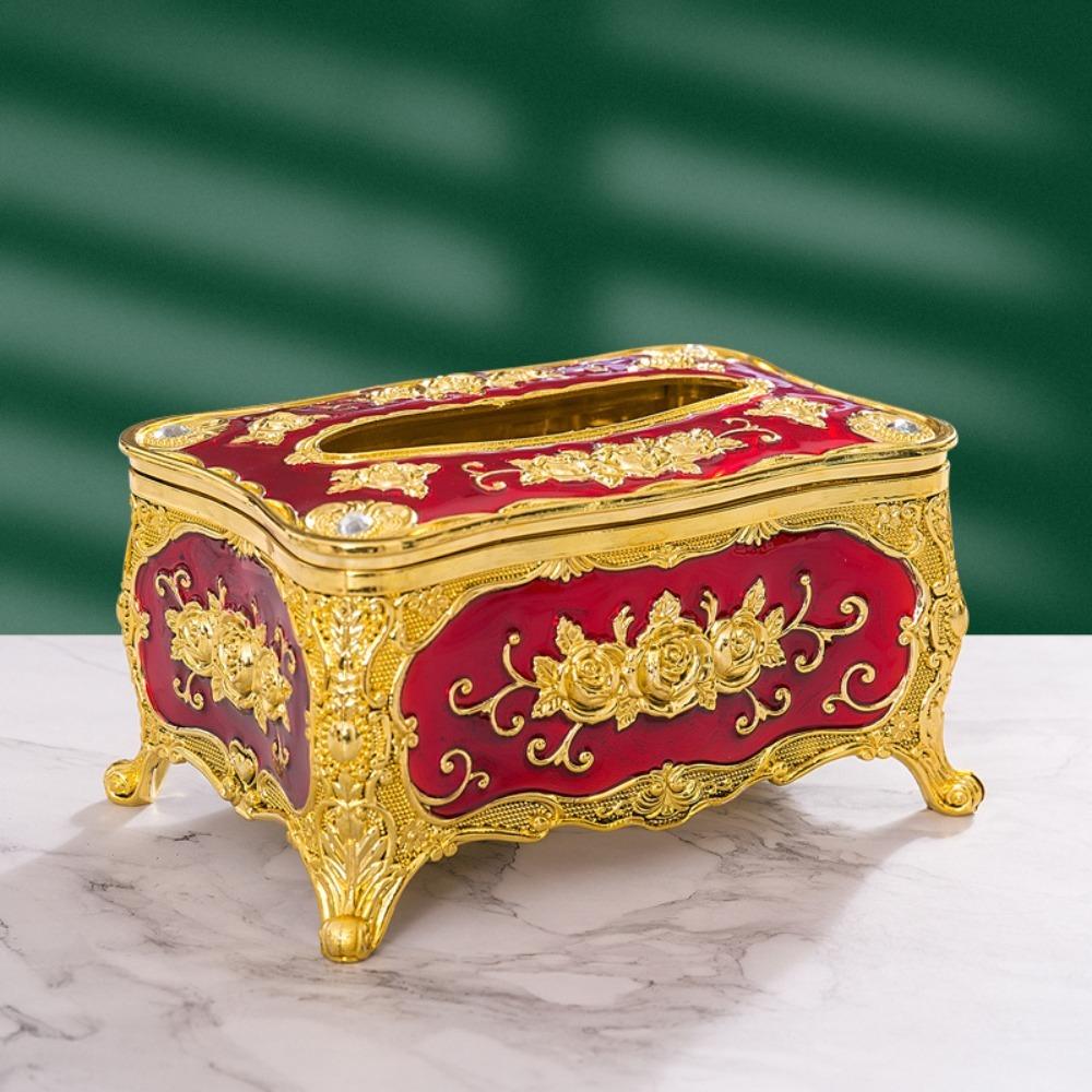 European Style Tissue Box Holder Light Luxury Tissue Dispenser Napkin Holder  Restaurants