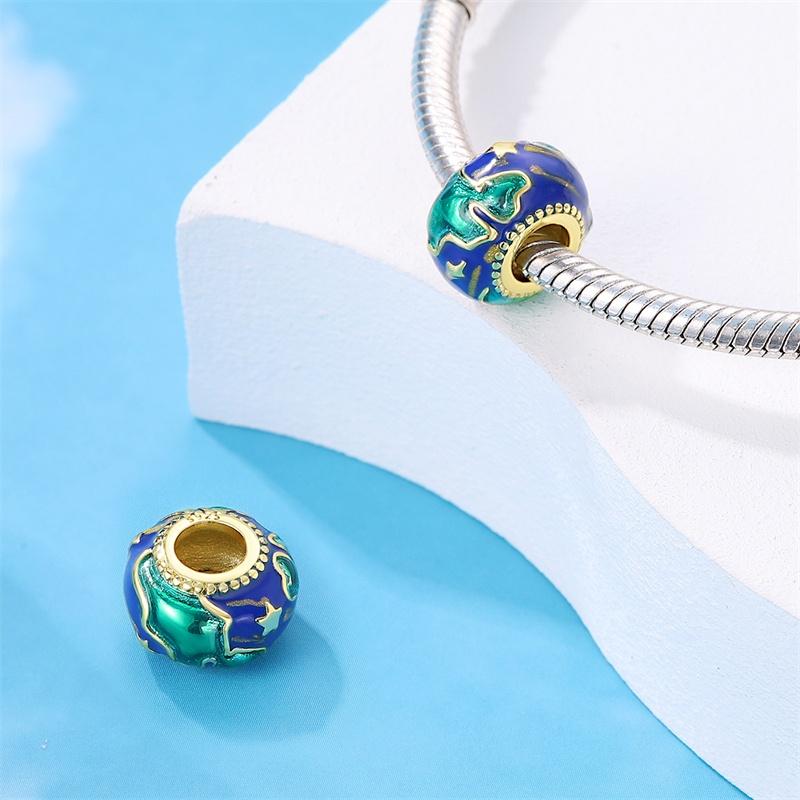 Genuine S925 Silver Colorful Stopper Clip Star Bowknot Beads Spring Fit Pan Bracelet Fine Jewelry Gift Women Diy