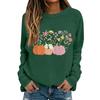 Women's Halloween Print Long Sleeve Neck Casual Top