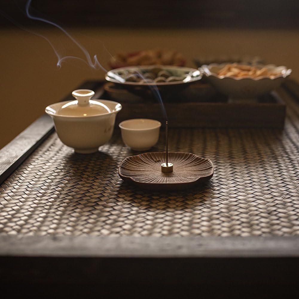 Bombinate Incense Holder, Koi (Carp) Lotus Design, Stylish Incense Burner for Buddhist Altars, Cute Incense Burner