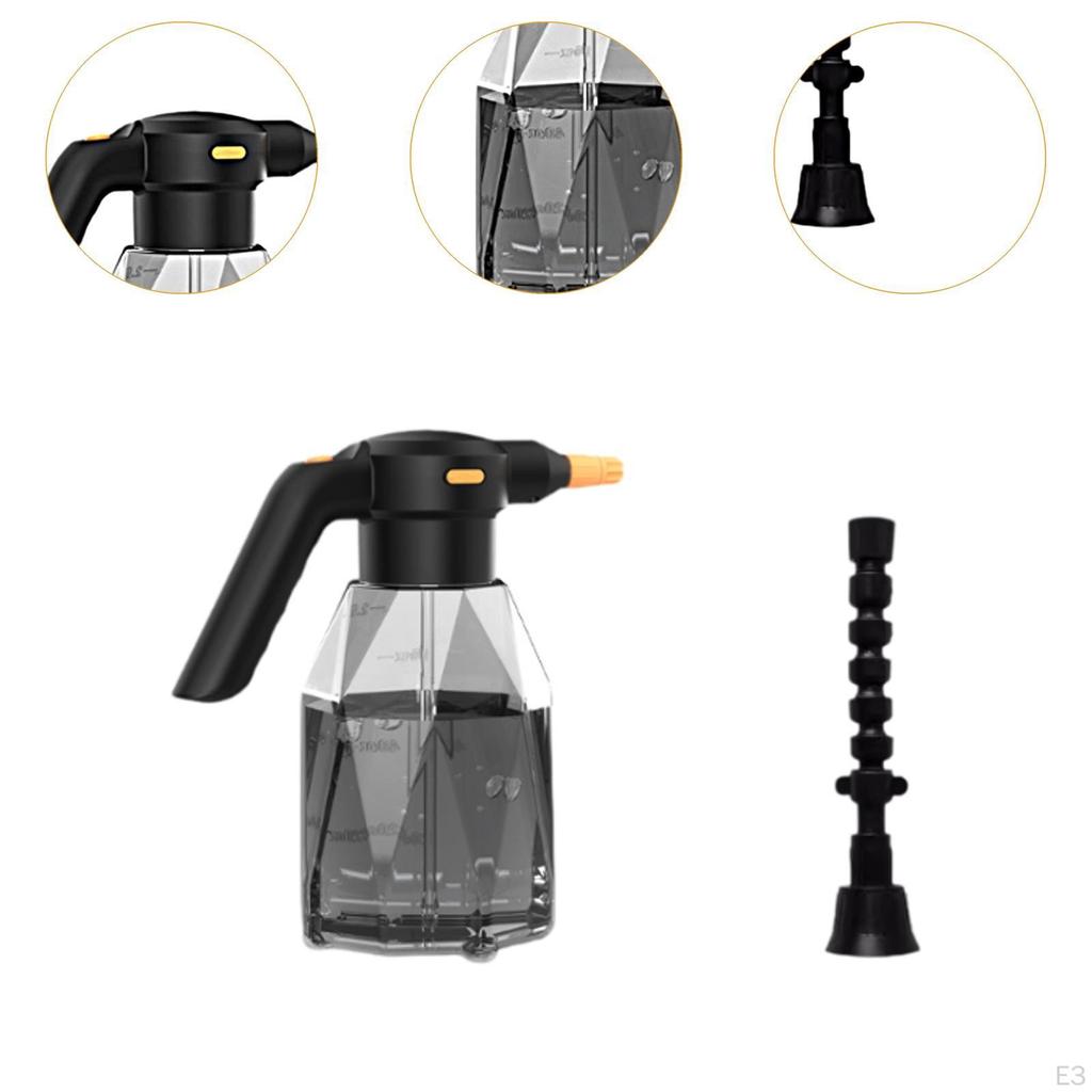 2 Liter Electric Spray Bottle Car Wash with Adjustable Nozzle USB Rechargeable for Garden Cleaning