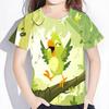 Children's Clothing Girl T-Shirts Short Sleeve Children's T-Shirts Bird Print Creative O-Neck Tops Kids Summer Clothes