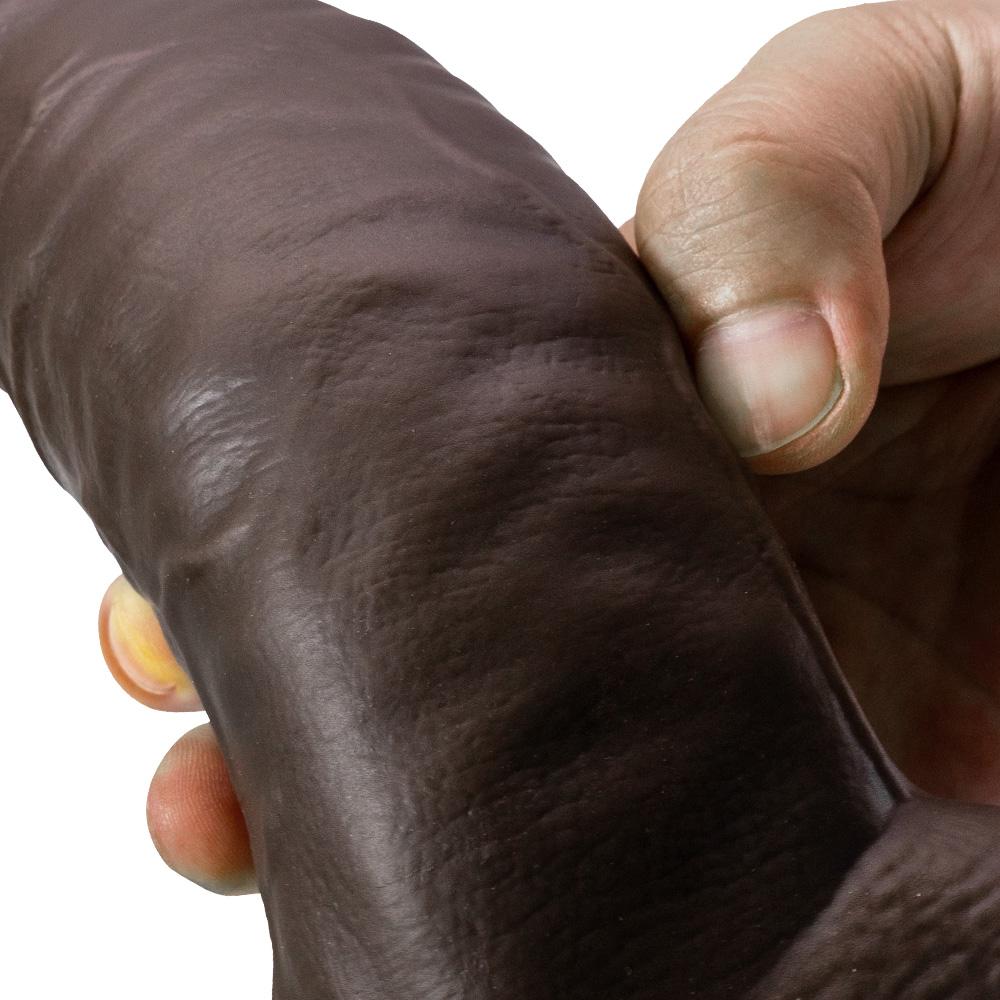 Black Wight Brother dvojitý tekutý silikonový make-up na umělý penis Žena masturbátor Tlustý dlouhý prázdninový penis sexuální potřeby pro dospělé