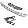 3Pcs Front Bumper Lower Grill Set Grille Cover Fit for Maserati Quattroporte 2014?2017
