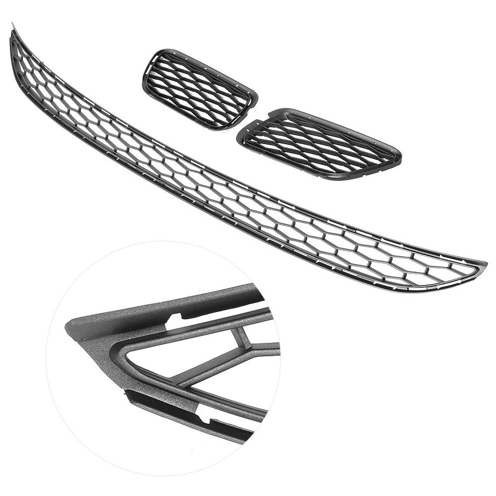 3Pcs Front Bumper Lower Grill Set Grille Cover Fit for Maserati Quattroporte 2014?2017