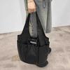 Korean niche matin kim pleated double pocket shoulder tote bag Nannan same Korean commuter armpit bag