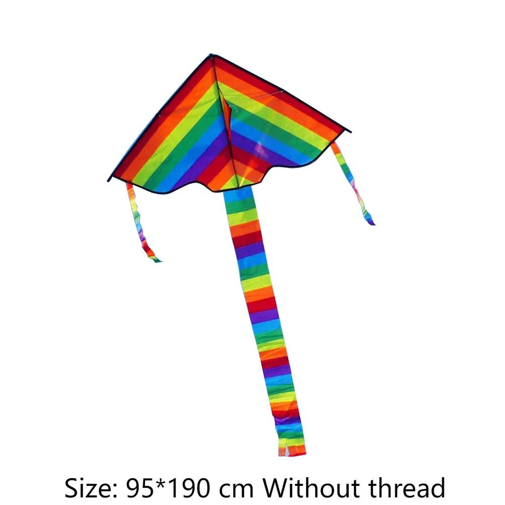 Single Line Kite with Long Tail Diamond Shaped Kite Easy To Fly Colorful Flight Kite Enhance Coordination for Children Kids Toys